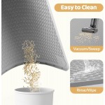 Bartuke---- Cat Litter Mat, 2 Pack Large 34" x 22" Silicone Mat Litter Trapping Mat for Scatter Control, Soft on Kitty Paws, Easy to Clean (Light Grey)